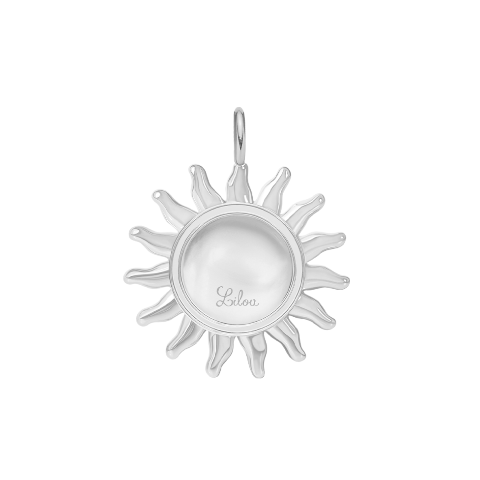 Zawieszka wisząca Soleil 1,2 cm, posrebrzana