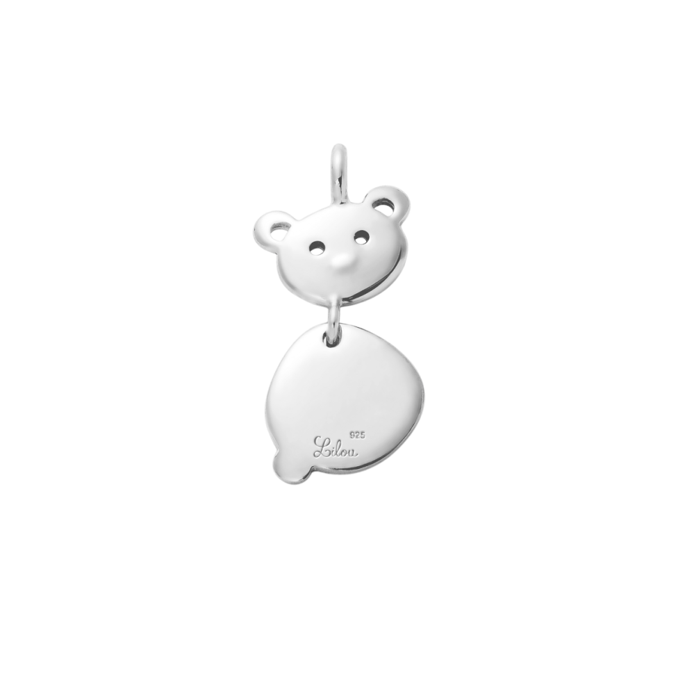 Zawieszka Miś srebrny 1,7 cm
