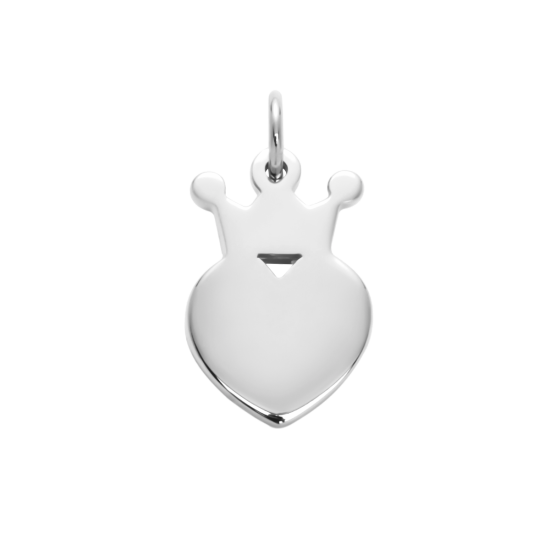Zawieszka wisząca korona King 1,5 cm, srebrna