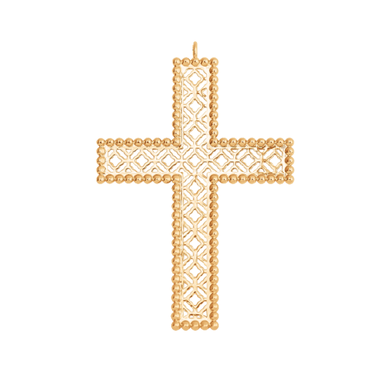 Krzyż Barok 4,5 cm pozłacany