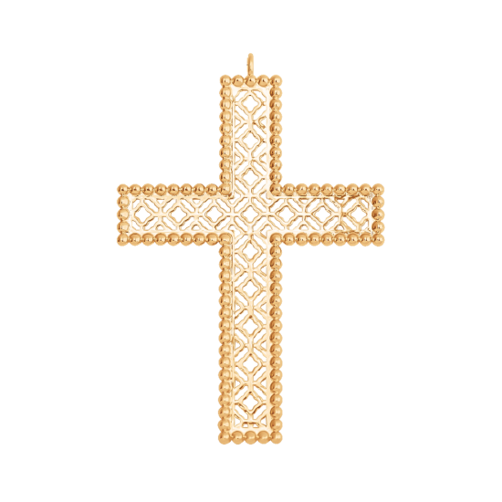 Krzyż Barok 6,5 cm pozłacany
