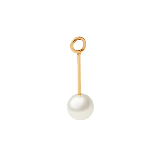 Zawieszka wisząca Pearl Lobe 2,6 cm, pozłacana