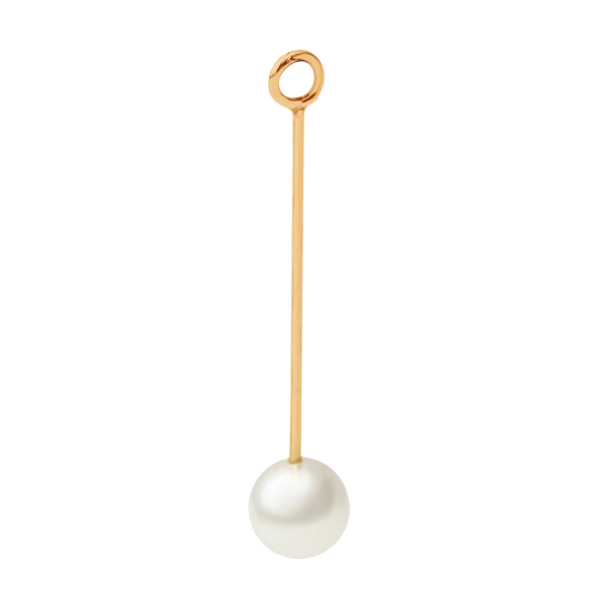 Zawieszka wisząca Pearl Lobe 5,7 cm, pozłacana