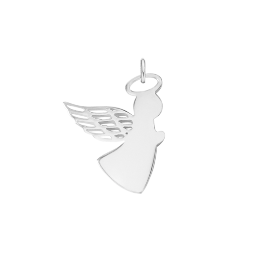 Zawieszka wisząca Aniołek 1,5 cm, posrebrzana