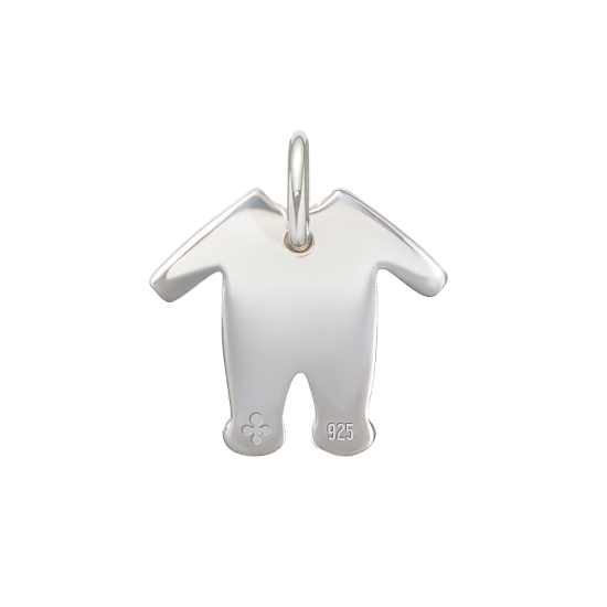 Zawieszka wisząca Śpioszki 1 cm, srebrna
