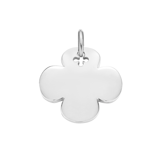 Koniczyna okrągła 2 cm posrebrzana