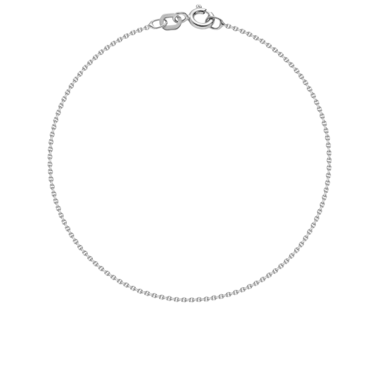 bransoletka łańcuszkowa nitka 15 cm srebrna