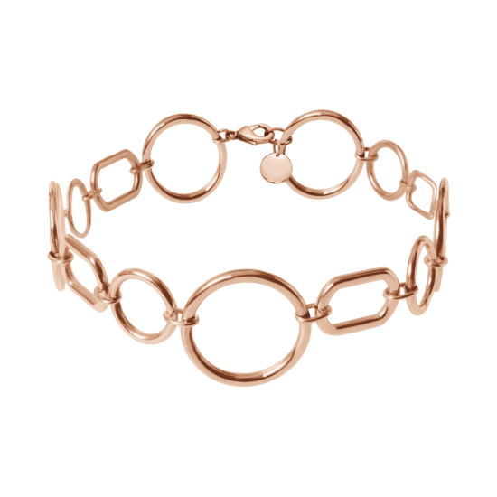 Choker California różowe pozłocenie