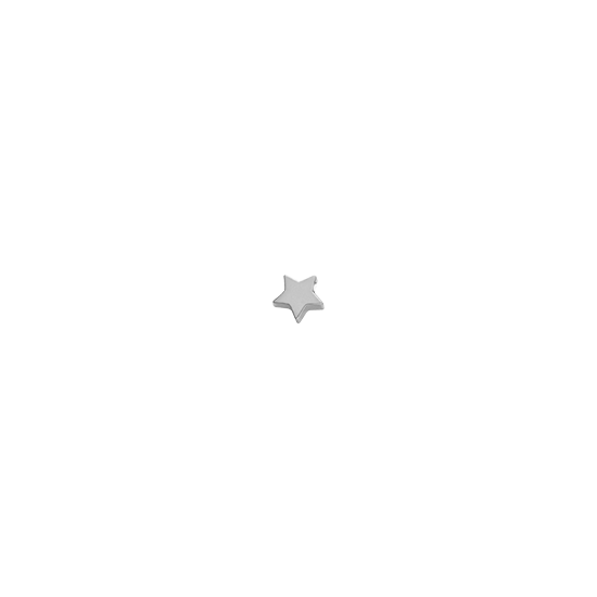 Zawieszka płaska Gwiazdka Etincelle 0,6 cm, posrebrzana
