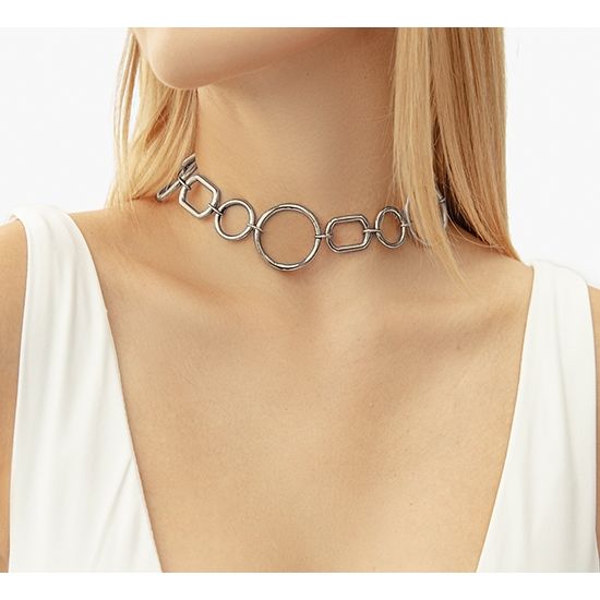 Choker California posrebrzany