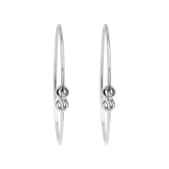 Kolczyki Eternity 4 cm srebrne