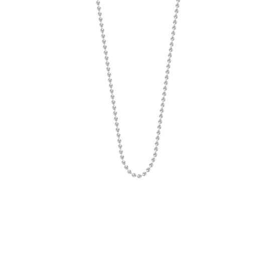 Łańcuszek kulki 40 cm + 5 cm, posrebrzany