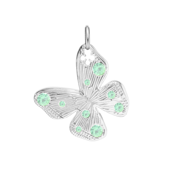 Zawieszka Papillon 2 cm posrebrzana