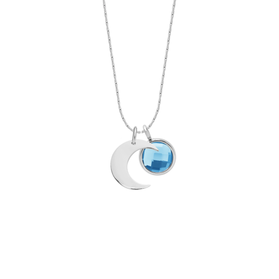 Naszyjnik z Lune i niebieskim kwarcem na łańcuszku Sublime