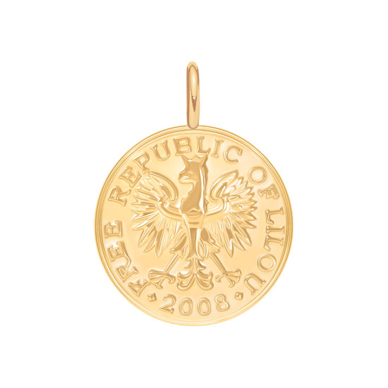 Zawieszka wisząca Moneta, 2 cm, PO