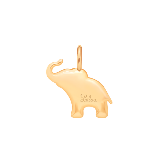Słoń 1,4 cm pozłacany
