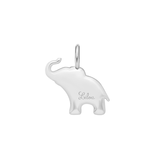 Słoń 1,4 cm posrebrzany