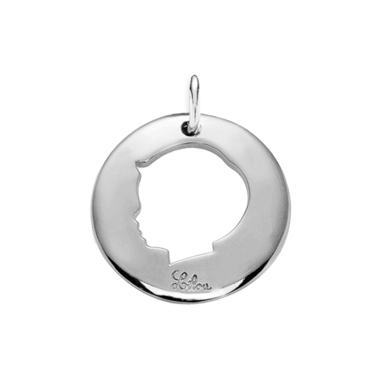 medalion chłopiec 2 cm srebrny