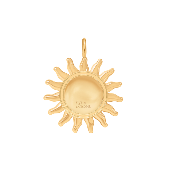 Zawieszka wisząca Soleil 1,2 cm, pozłacana