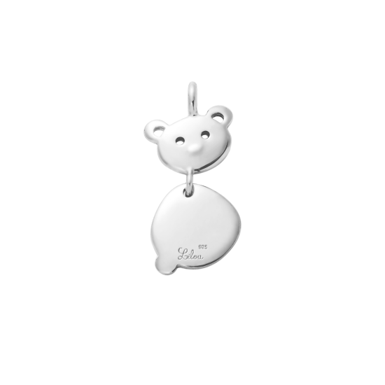 Zawieszka Miś srebrny 1,7 cm