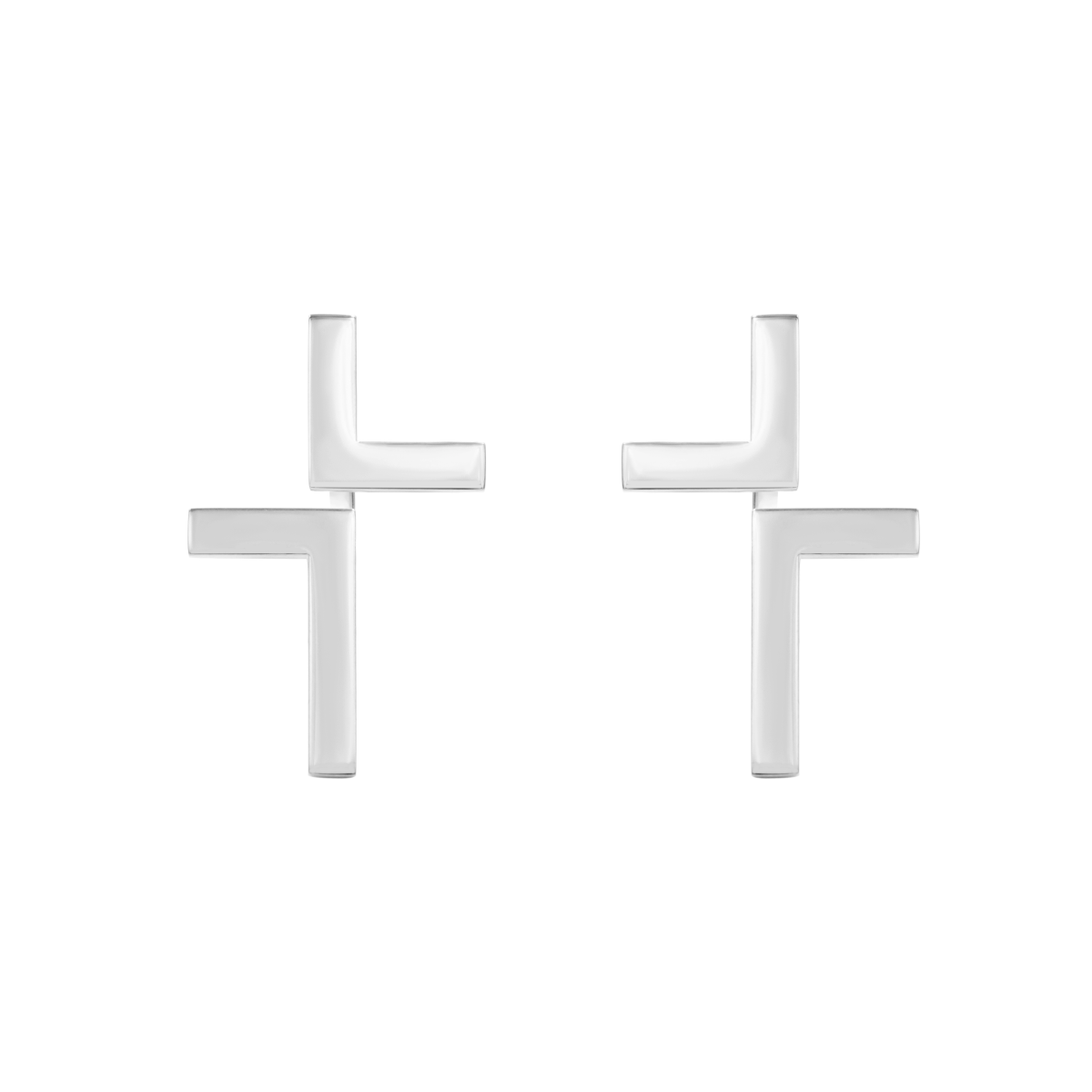Kolczyki Cross posrebrzane