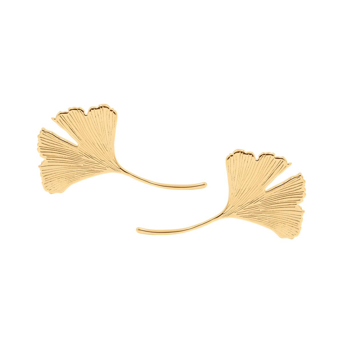 Kolczyki Ginko pozłacane