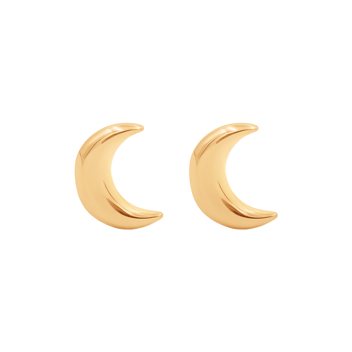 Kolczyki Lune na sztyfcie pozłacane