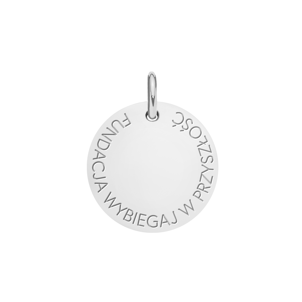 Medalik 1,5 cm, Fundacja wybiegaj w przyszłość, posrebrzany