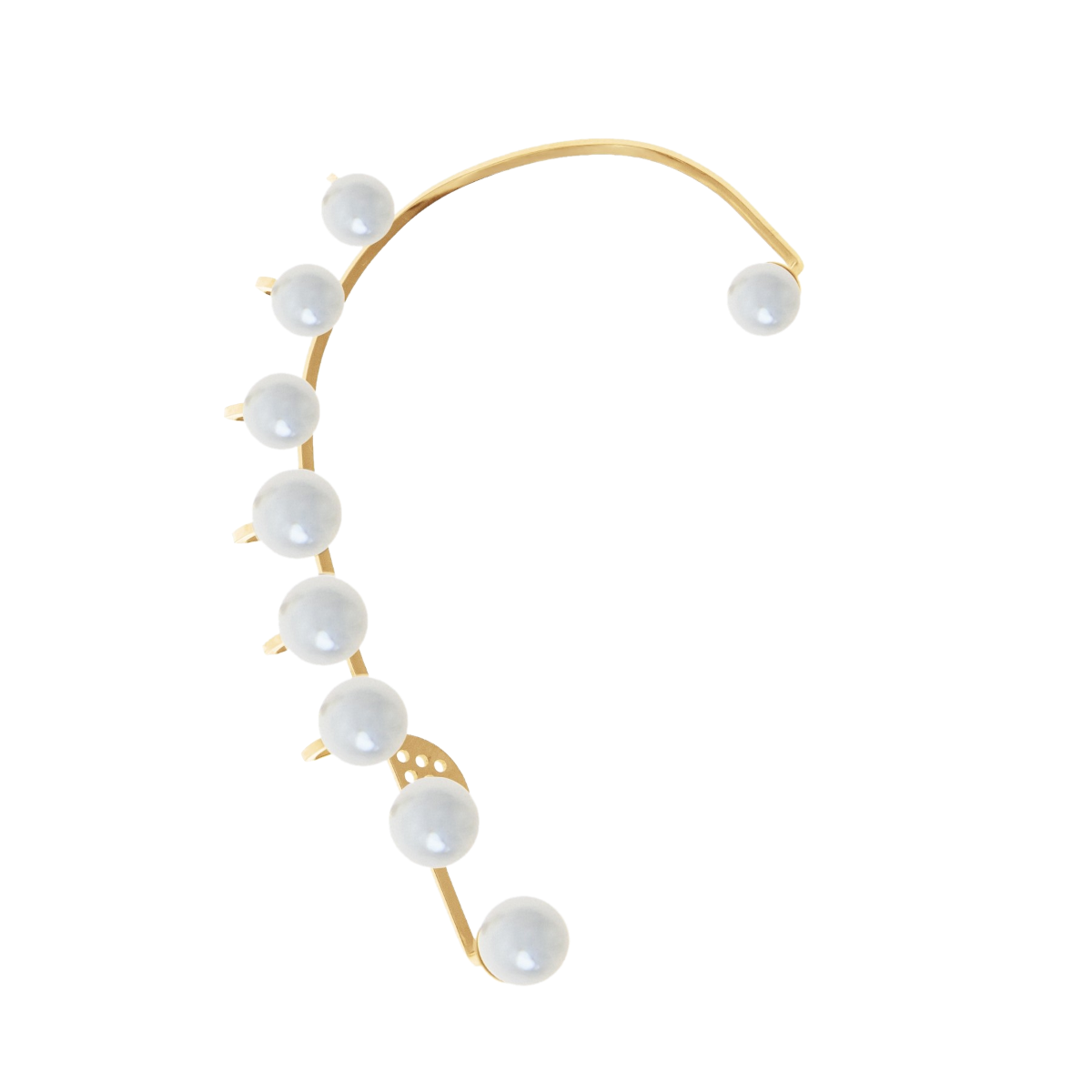 Pearls - nausznica prawa pozłacana