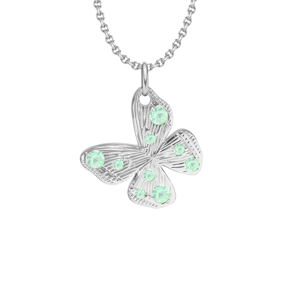 Naszyjnik z zawieszką Papillon 1,5 cm na cienkim klasycznym łańcuszku posrebrzany