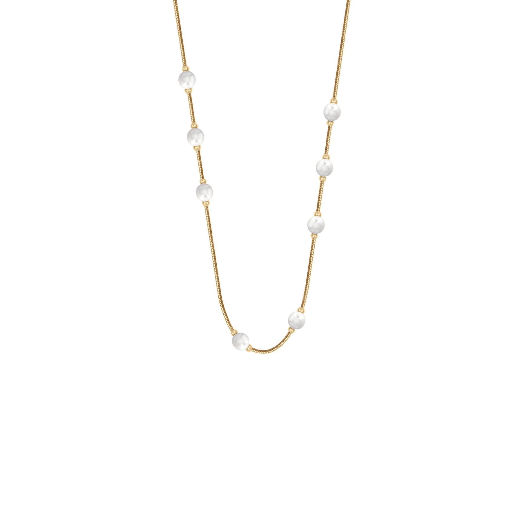 Naszyjnik Pearls pozłacany 40+5 cm
