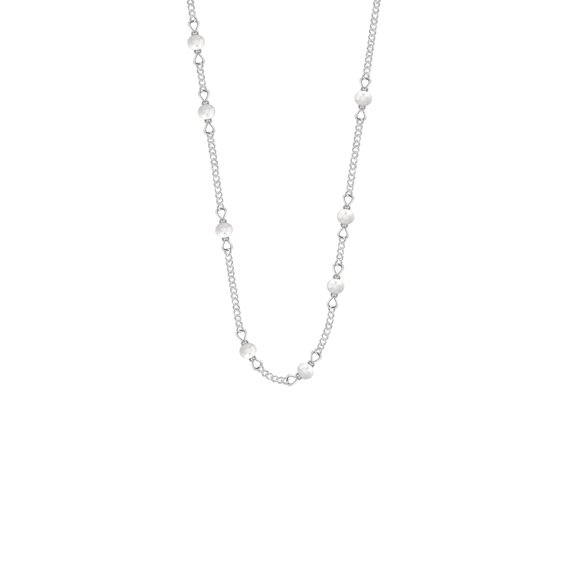 Naszyjnik Pearls posrebrzany 40+5 cm