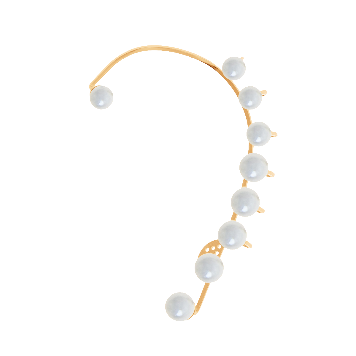 Pearls - nausznica lewa pozłacana