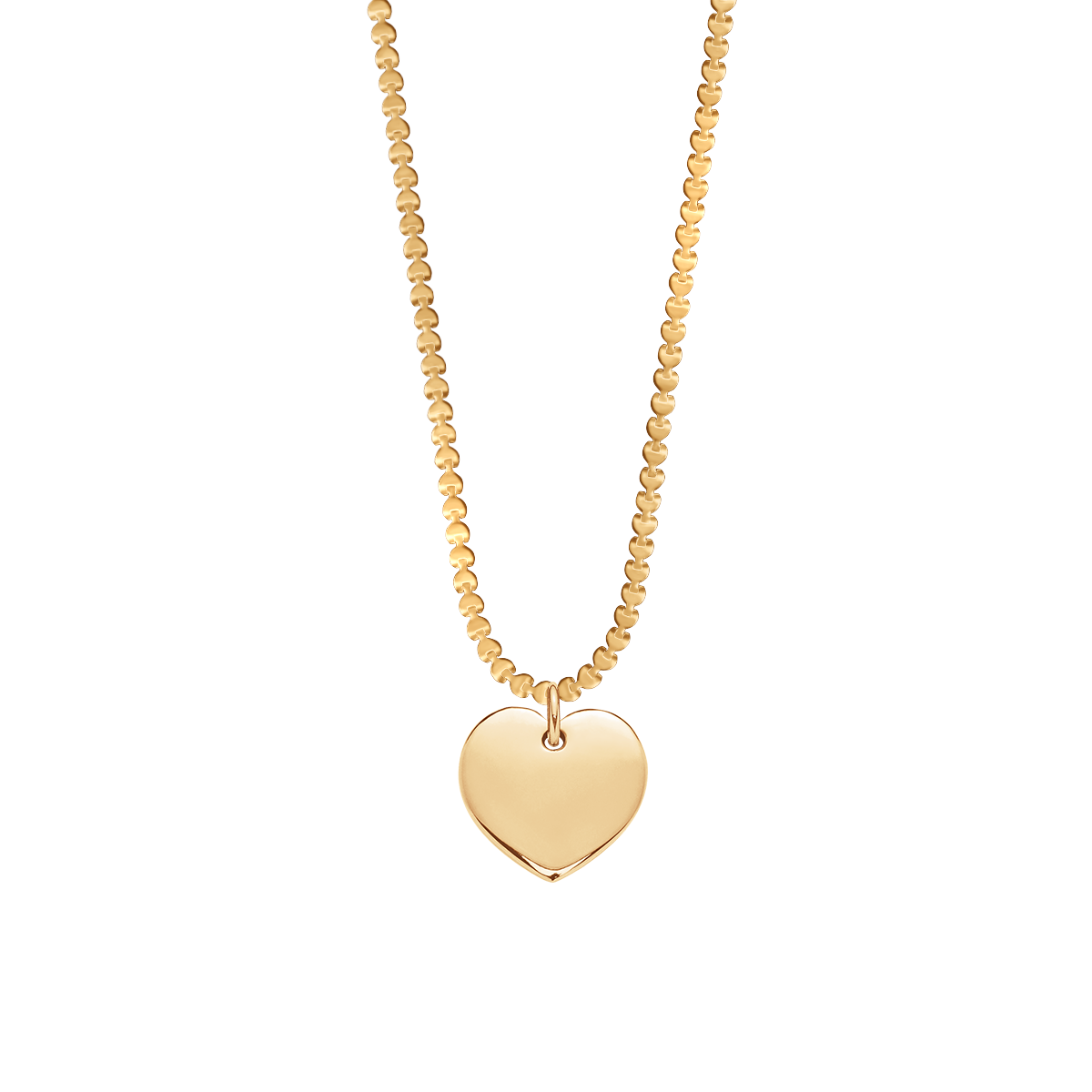 Naszyjnik Hearts z zawieszką serce pozłacany 40+5 cm