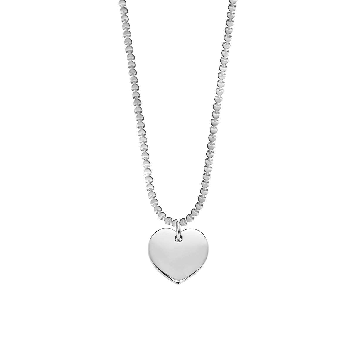 Naszyjnik Hearts z zawieszką serce posrebrzany 40+5 cm