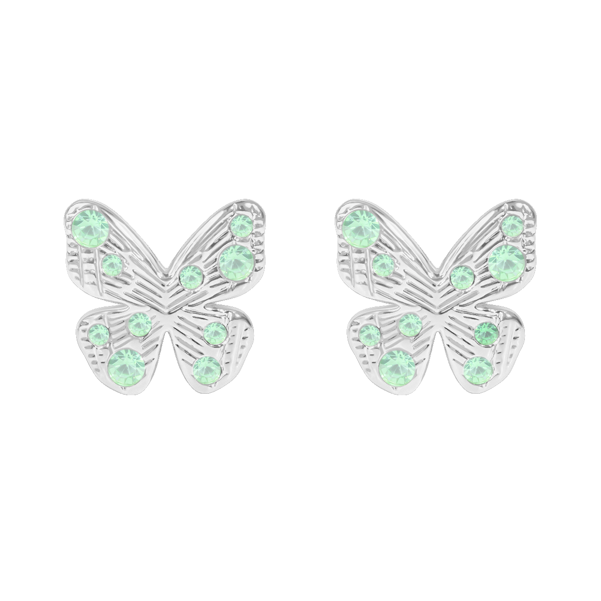 Kolczyki sztyfty Papillon posrebrzane