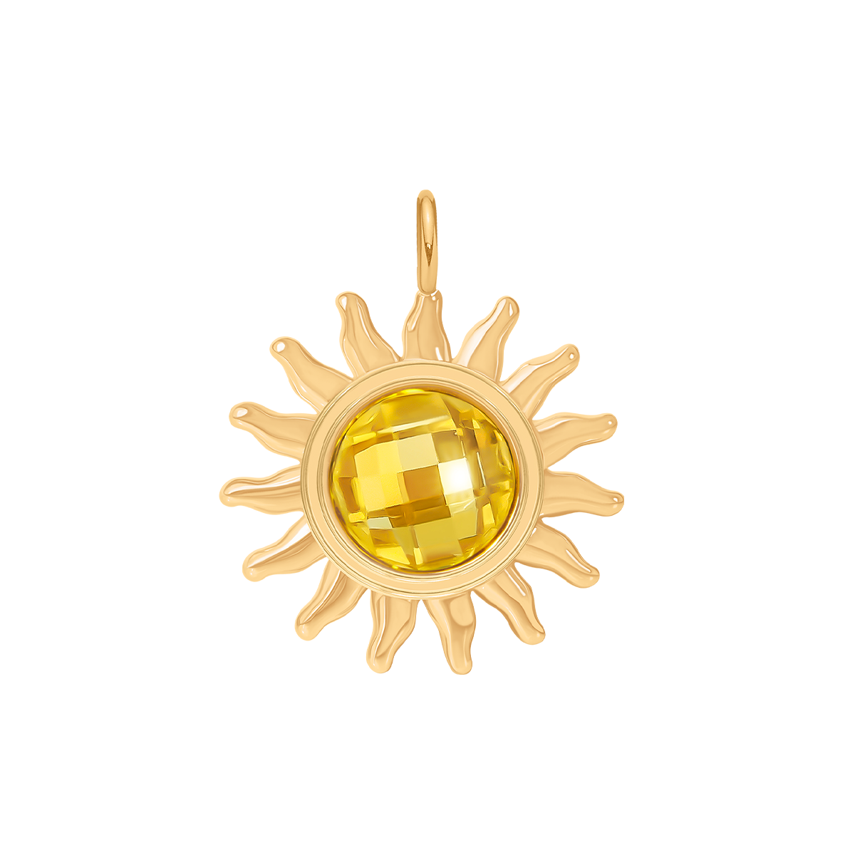 Zawieszka wisząca Soleil 1,2 cm, pozłacana