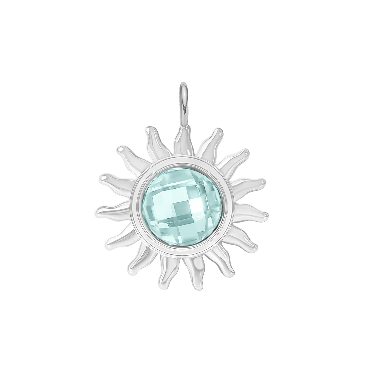 Zawieszka wisząca Soleil 1,2 cm, posrebrzana