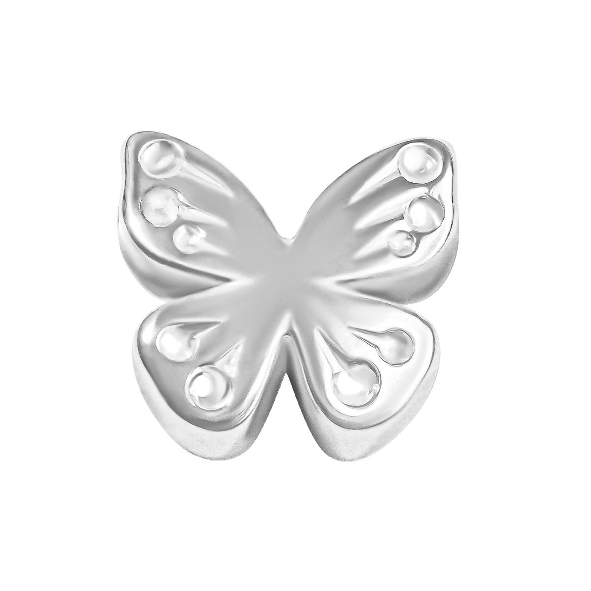 Zawieszka płaska Motyl Etincelle 0,6 cm, posrebrzana